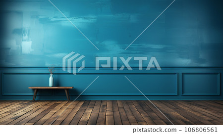 Blue interior wall interior image AI illustration Blue interior wall interior image AI illustration 106806561