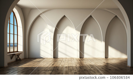 White interior wall interior image AI illustration White interior wall interior image AI illustration 106806584