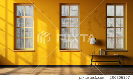 Yellow interior wall interior image AI illustration Yellow interior wall interior image AI illustration 106806597