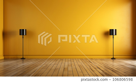 Yellow interior wall interior image AI illustration Yellow interior wall interior image AI illustration 106806598