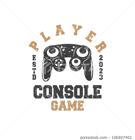 Game Console Logo, Gamer Design Gamepad Illustration Symbol Template 106807402