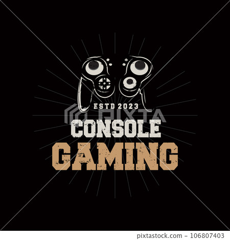 Game Console Logo, Gamer Design Gamepad Illustration Symbol Template 106807403
