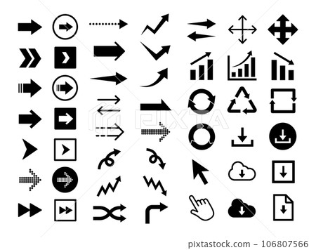 Set of various arrows 106807566