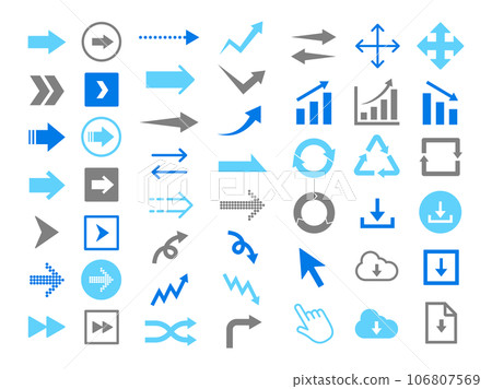 Set of various arrows 106807569