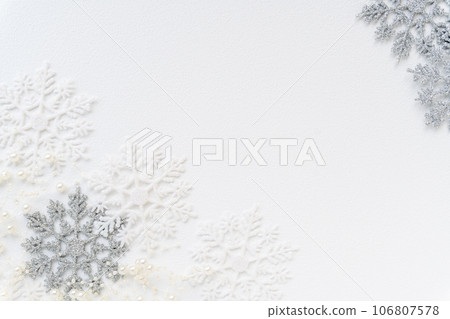雪花的白色背景|冬天/白色聖誕節 雪花的白色背景|冬天/白色聖誕節 106807578