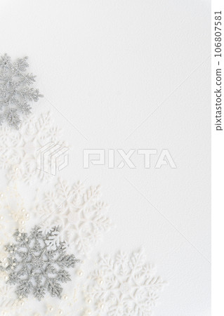 雪花的白色背景|冬天/白色聖誕節 雪花的白色背景|冬天/白色聖誕節 106807581