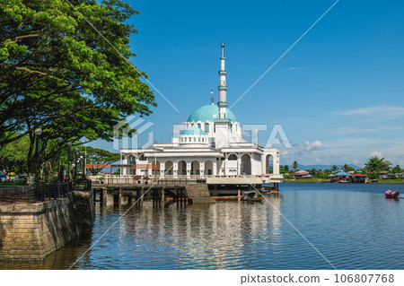 Masjid India, Floating Mosque located in Kuching city, Sarawak, East Malaysia 106807768