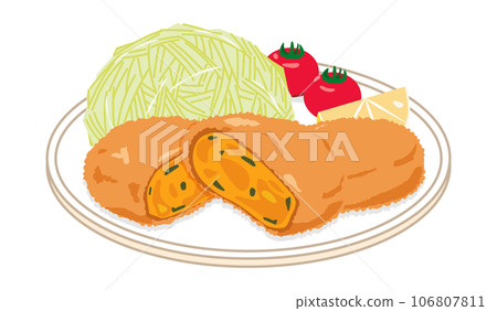 盤子裡的南瓜炸丸子 106807811