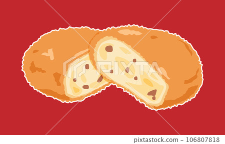 Croquette with white border Croquette with white border 106807818