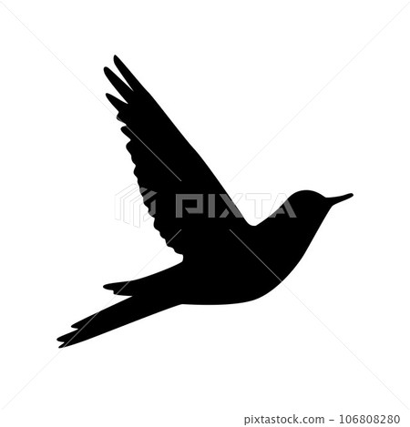 Bird silhouettes, bird flying and standing silhouettes detailed Bird silhouettes, bird flying and standing silhouettes detailed 106808280