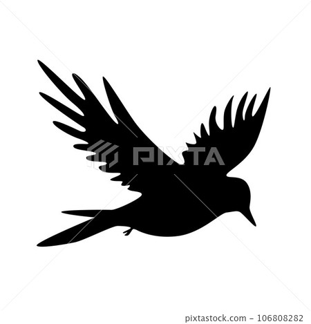 Bird silhouettes, bird flying and standing silhouettes detailed Bird silhouettes, bird flying and standing silhouettes detailed 106808282