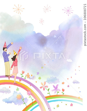 Concept image of events and celebrations, watercolor background 106808721