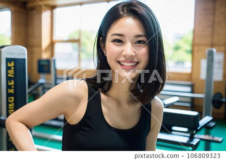 微笑訓練的女性（AI 生成圖像） 106809323