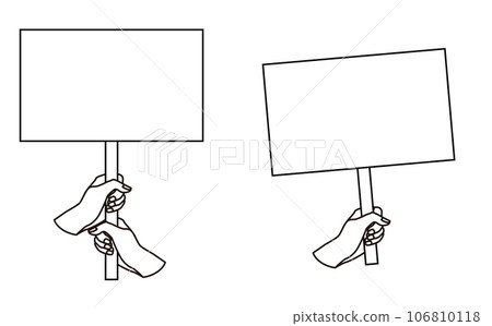 Frame background of hand held billboards Frame background of hand held billboards 106810118