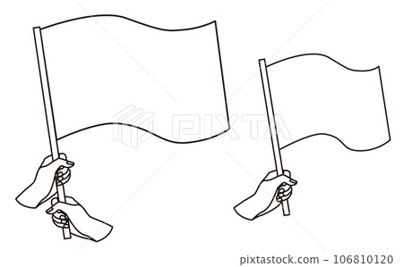 手拿著旗幟 106810120