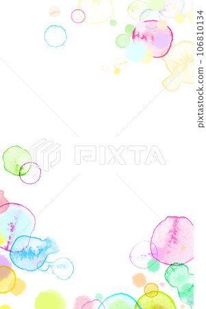 Colorful watercolor blur frame background material 106810134