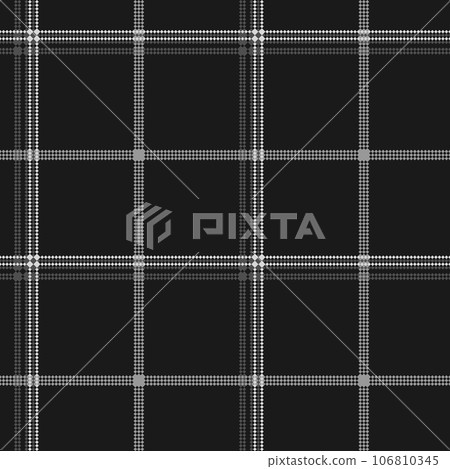 Black and white check plaid seamless vector pattern. 106810345