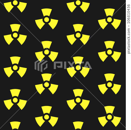 Vector seamless pattern of flat yellow danger sign Vector seamless pattern of flat yellow danger sign 106810436