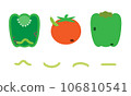 Vegetables and tobacco moth larvae 106810541