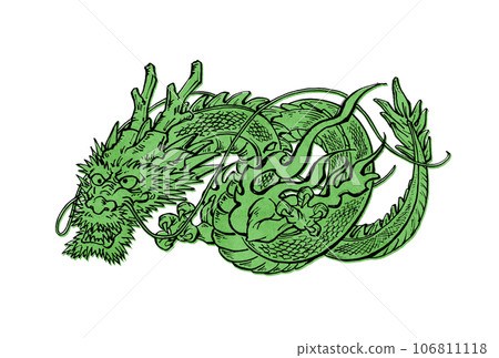 新年賀卡2024年插畫龍 106811118