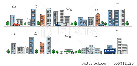 Building city illustration set 106811126