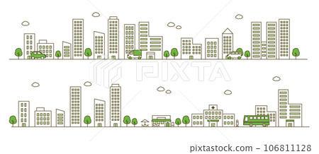 Building city illustration set Building city illustration set 106811128