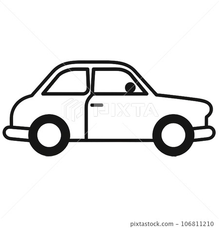 cartoon, isolated, art, drawing, line, illustration, graphic, icon, transport, vehicle, background, outline, automobile, sketch, car, design, auto, transportation, concept, automotive, motor, style, l 106811210