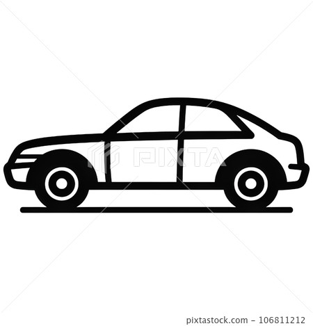 cartoon, isolated, art, drawing, line, illustration, graphic, icon, transport, vehicle, background, outline, automobile, sketch, car, design, auto, transportation, concept, automotive, motor, style, l 106811212