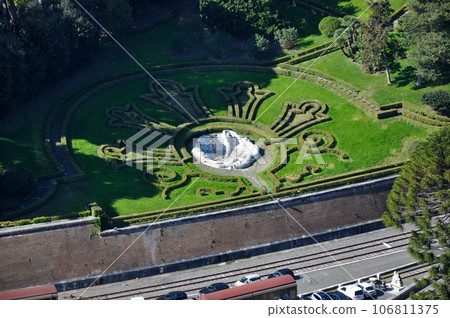 Aerial drone view of the Vatican gardens Aerial drone view of the Vatican gardens 106811375
