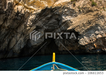 Blue grotto seen from a boat trip. Malta Blue grotto seen from a boat trip. Malta 106811653