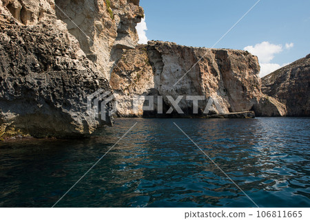 Blue grotto seen from a boat trip. Malta 106811665
