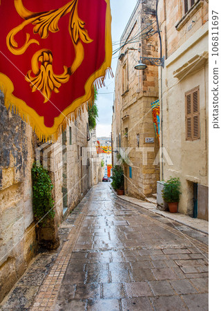 Streets of Valletta during a religious feast Streets of Valletta during a religious feast 106811697