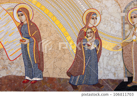 Religious christian mosaics in Ta Pinu, Malta 106811703