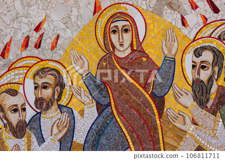 Religious christian mosaics in Ta Pinu, Malta 106811711