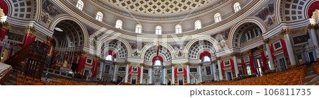 Interior of the dome of the Mosta rotunda. Malta Interior of the dome of the Mosta rotunda. Malta 106811735