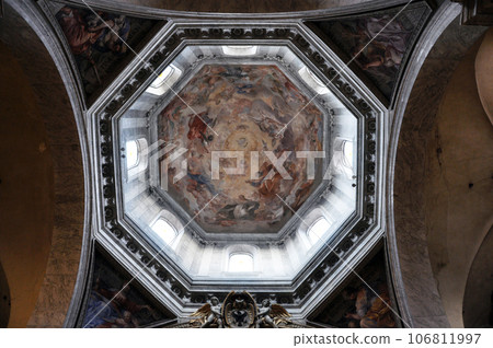 Painted ceiling of the dome of Santa Maria del Popolo basilica 106811997