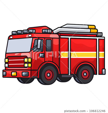 Safety Clipart-red fire engine clipart