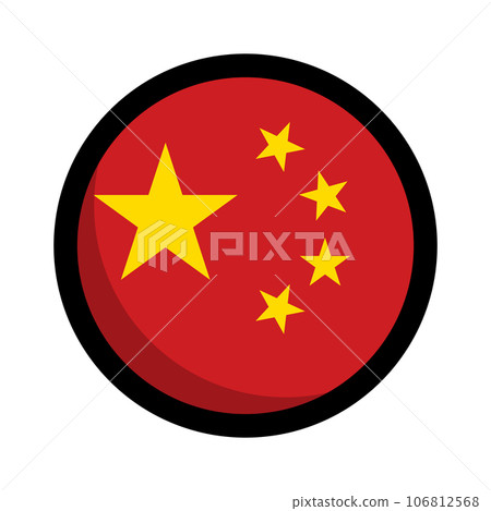 中國國旗圖標圓形 106812568