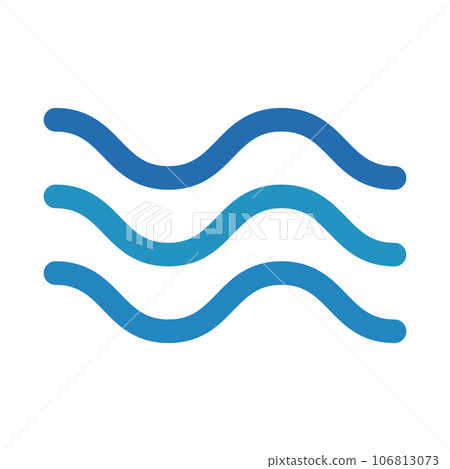 海浪和海灘符號矢量 106813073