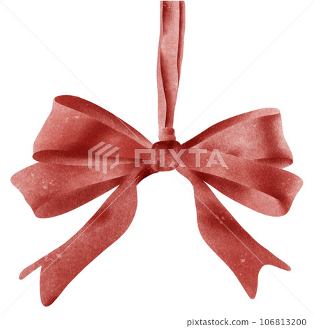 Pink ribbon bow isolated on white background, Stock image