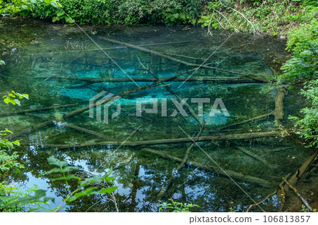 Kaminokoike, a mysterious spring that shines in cobalt blue Kaminokoike, a mysterious spring that shines in cobalt blue 106813857