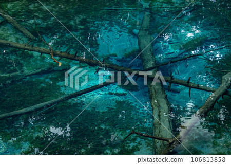 Kaminokoike, a mysterious spring that shines in cobalt blue 106813858