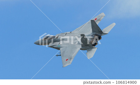Air Self-Defense Force 303rd Squadron F-15J Eagle turning Air Self-Defense Force 303rd Squadron F-15J Eagle turning 106814900