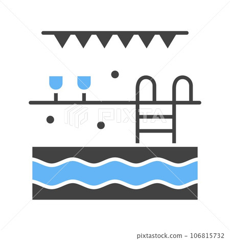 Pool Party Icon Image. 106815732