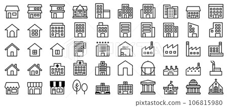 建築圖標 建築圖標 106815980