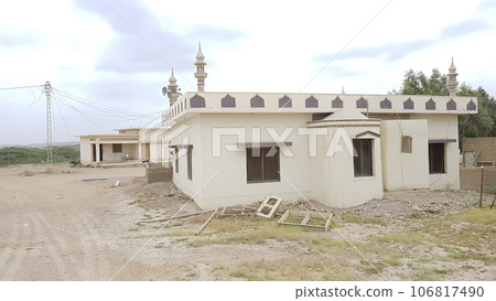 beautiful small historical mosque in the old village beautiful small historical mosque in the old village 106817490