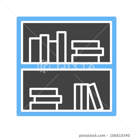Book Shelves Icon Image. 106818340