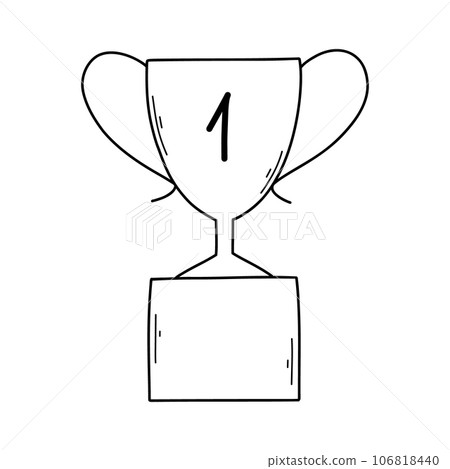 Trophy, reward for the winner. Vector illustration of a winner cup. Trophy, reward for the winner. Vector illustration of a winner cup. 106818440