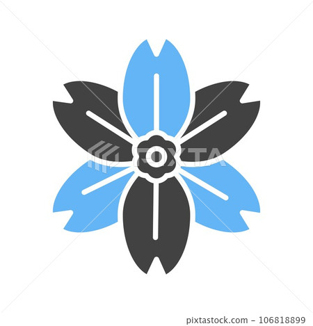 Alpine Forget Me Not Icon Image. Alpine Forget Me Not Icon Image. 106818899