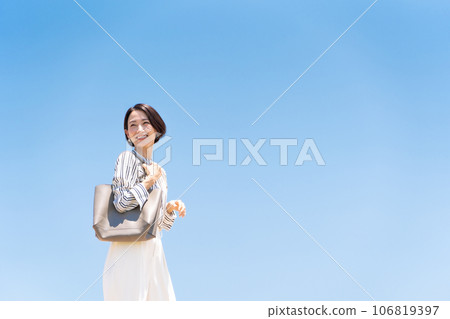 blue sky business woman blue sky business woman 106819397